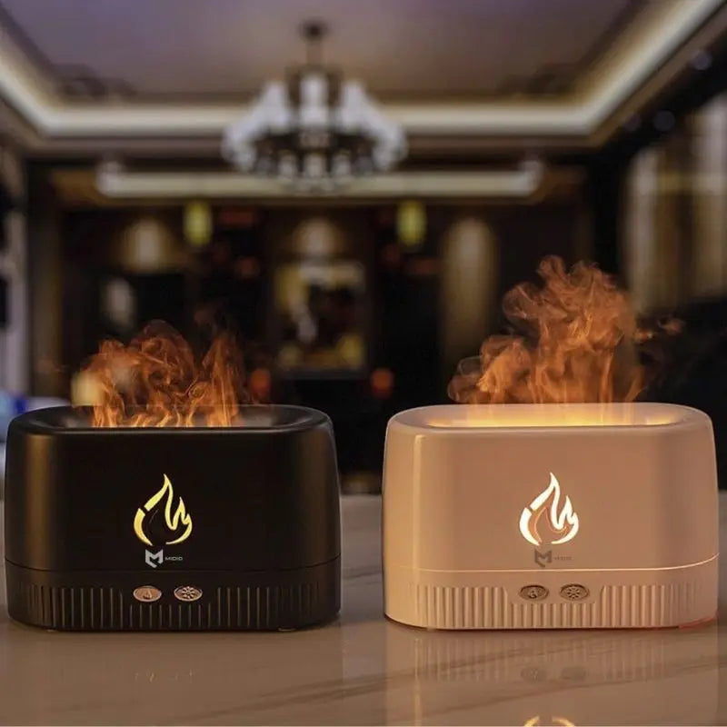 Difusor Umidificador aromático névoa de ambientes simulador de chamas parece lareira para óleo essenciais DAFUSHOP