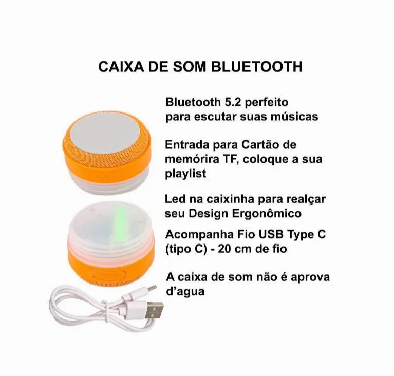 Copo Térmico em Aço Inox com Caixa de Som Bluetooth 420ML