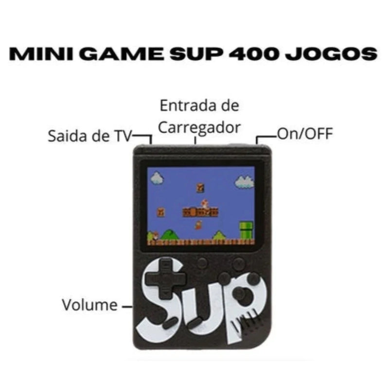 Mini Videogame Portátil Game 400 Jogos Clássicos Player Diversão Play Retro Sup Console