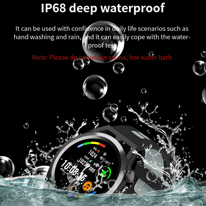 SK14 Plus Smartwatch para homens, chamada Bluetooth, IP68 impermeável, relógio inteligente esportivo, oxigênio no sangue, freqüência cardíaca, monitoramento do sono