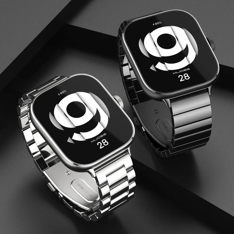Pulseira de aço inoxidável para Xiaomi Redmi Watch 4, Pulseira Smartwatch, Substituição Pulseira, Vermelho Mi 4