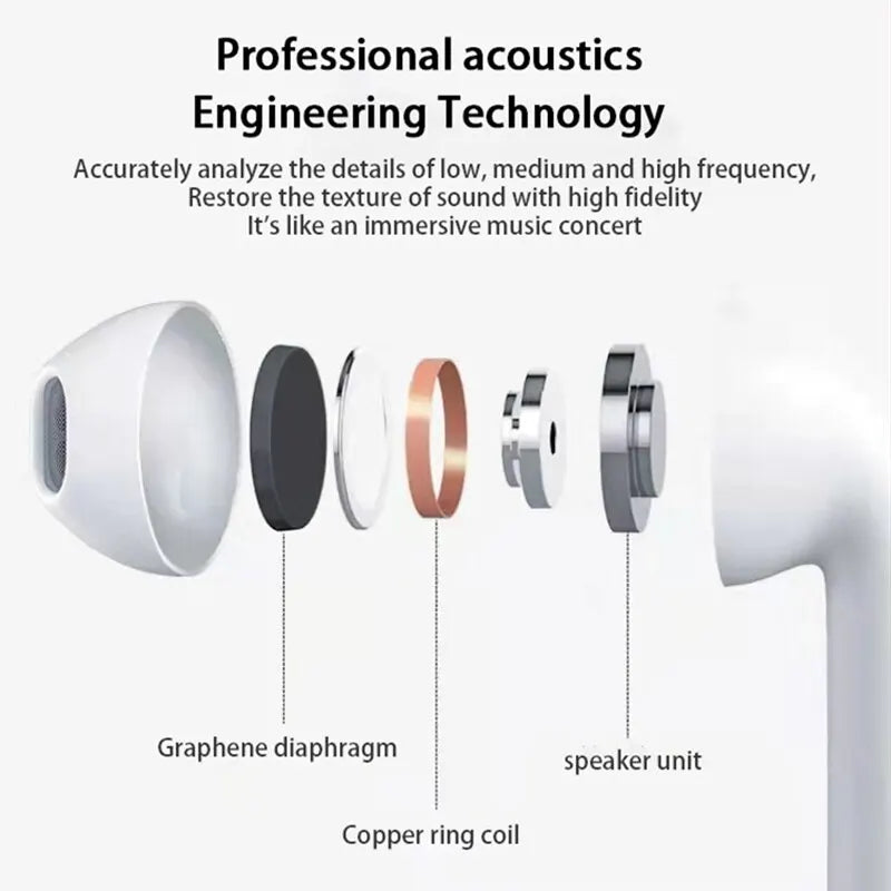 Fones de ouvido sem fio Bluetooth, Pro 6 Original, Fone, Estéreo, Esporte Auricular para Xiaomi, Android