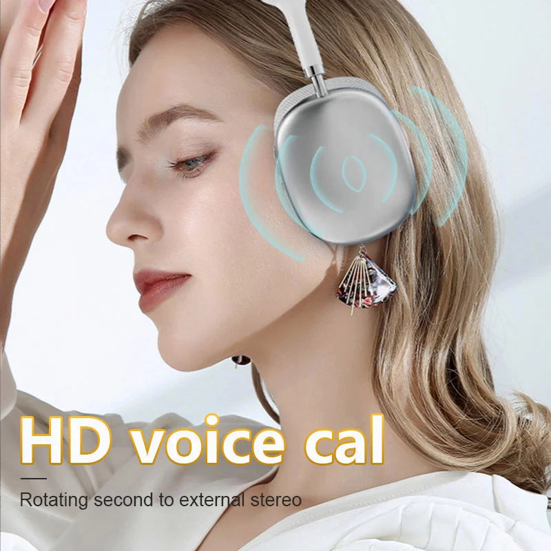 Fones de ouvido sem fio Air Pro Max Bluetooth, auscultadores com cancelamento de ruído, headset esportivo, slot para cartão TF